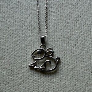 Silver 925 Bunny Pendant Necklace for Kids - Cute Rabbit Jewelry